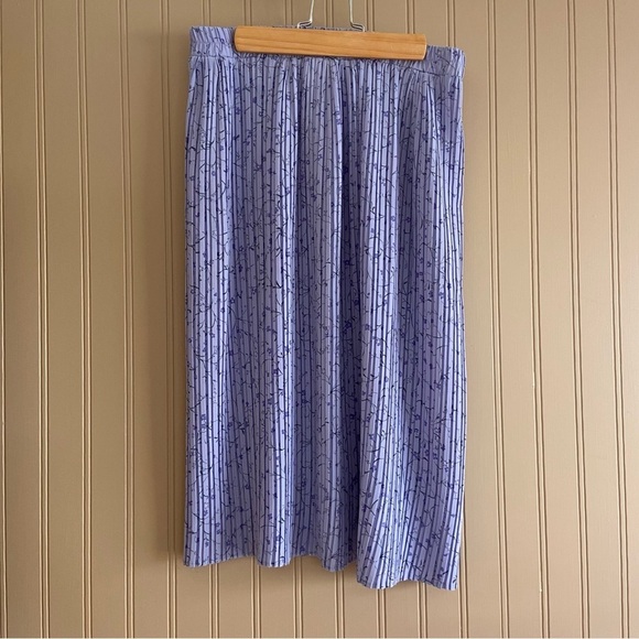 Source Unknown Vintage Gorgeous Lavender/Cornflower Blue A-Line Skirt Size Med - Picture 2 of 5